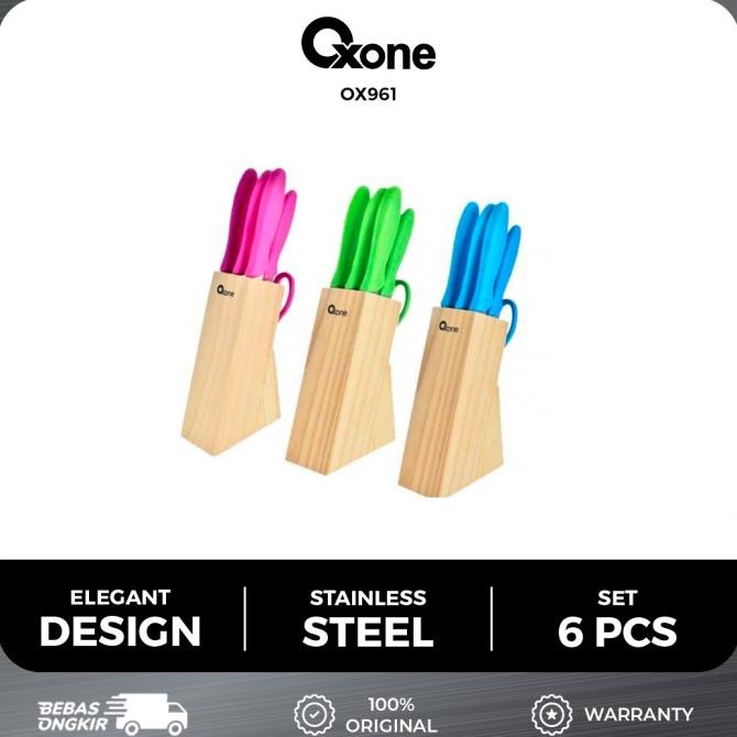 [COD] Oxone OX961 Set Pisau Dapur Tajam 5 Pisau 1 Gunting Berkualitas TERBAIK Kode 743