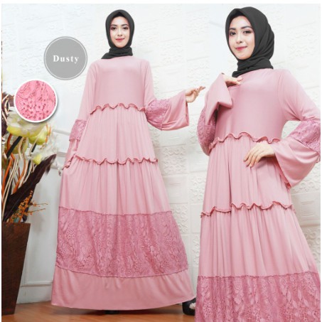 RANITA GLAMOUR SET / SETELAN ATAS BROKAT POLOS LENGANPANJANG BAWAH CELANA / BAJU KONDANGAN KEKINIAN