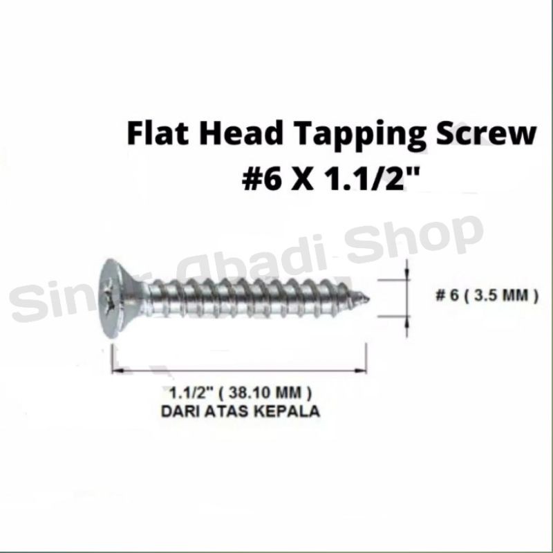 Sekrup Kayu 3,8cm ( isi 10pc)