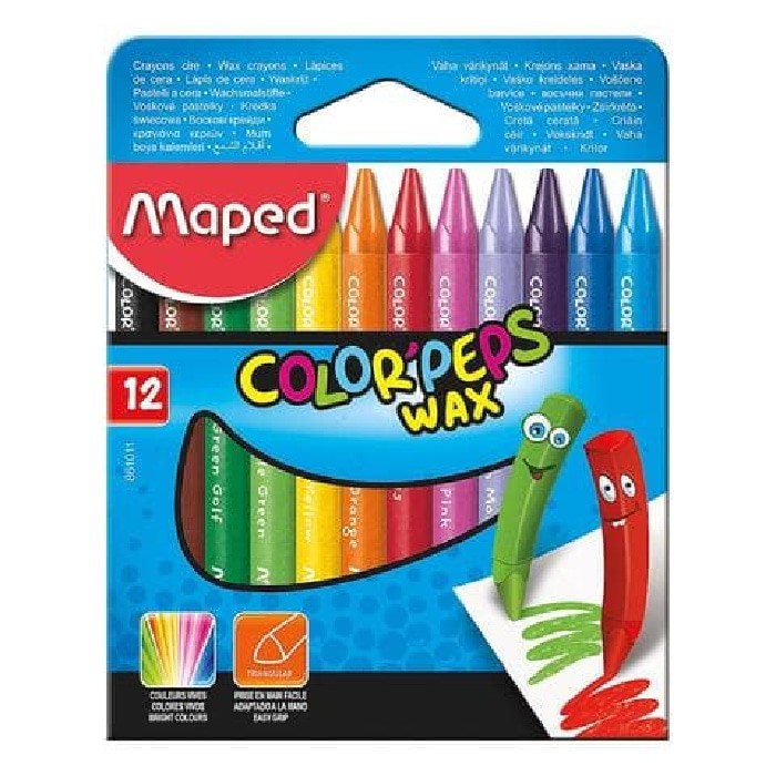 

UKRION-Maped Wax Crayon 12 Warna