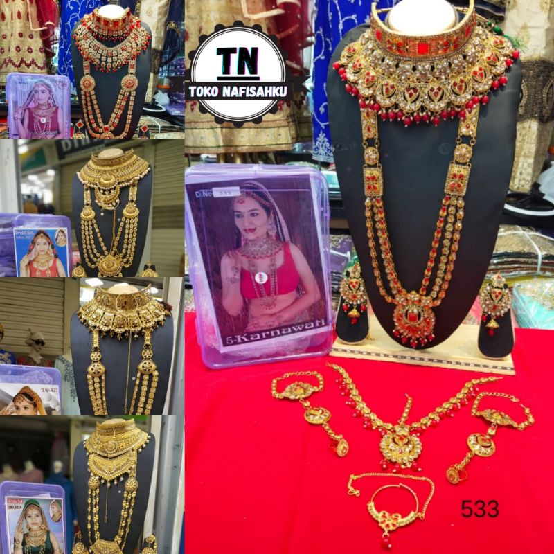 ACESORIS INDIA FULL SET | ACESORIS PENGANTIN ALA INDIA | KALUNG PENGANTIN INDIA MODERN | BRIDAL SET