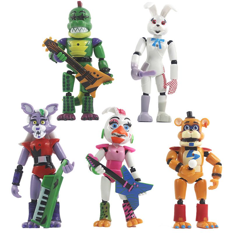 Fnaf Security Breach Fifth Nights Figure Final Boss Action Figure Nightmare Foxy Bonnie Bear Toys Midnight Toys For Kids Gifts