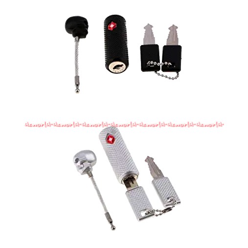 Passport Key Padlock Gembok Tarik Tas Koper Model Tarik Lepas Pad Lock Gembok TSA Warna Hitam Silver Gold Merah