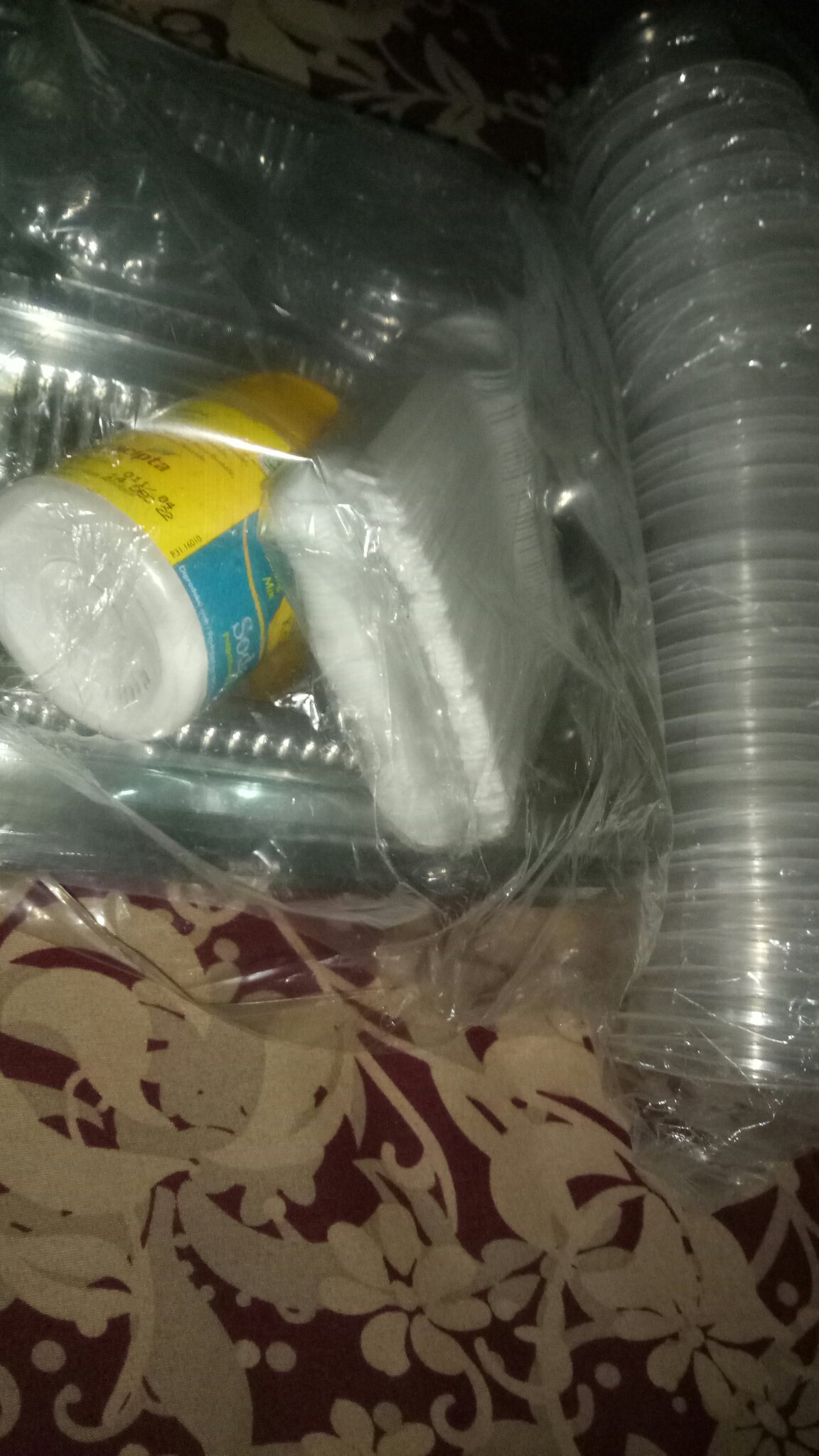 @100pcs Ukuran 4 Box Mika Plastik Mika Bening Tempat Kue Makanan Nasi