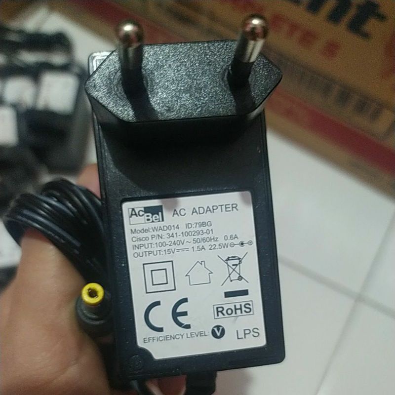 ADAPTOR 15v 1.5A Merk AC BEL