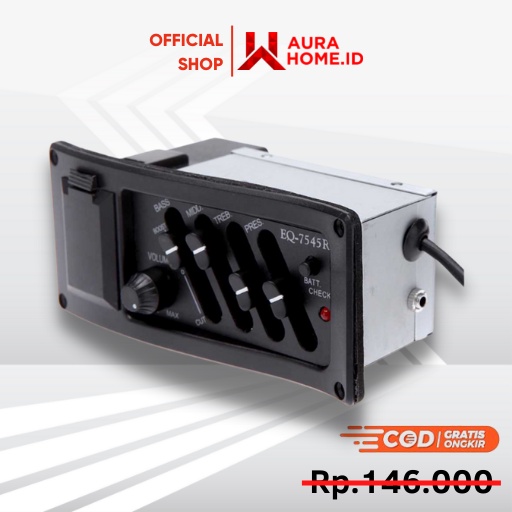 Preamp Amplifier Gitar EQ Tuner / Preamp Amplifier Gitar Mp5 Tuner Akustik Acoustic Bass middle treb