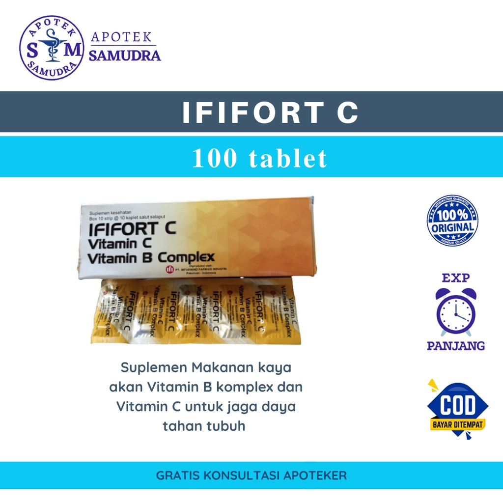 IFIFORT C Kaplet - BOX isi 100 Kaplet (Untuk menjaga Daya Tahan Tubuh dan meningkatkan Imun)
