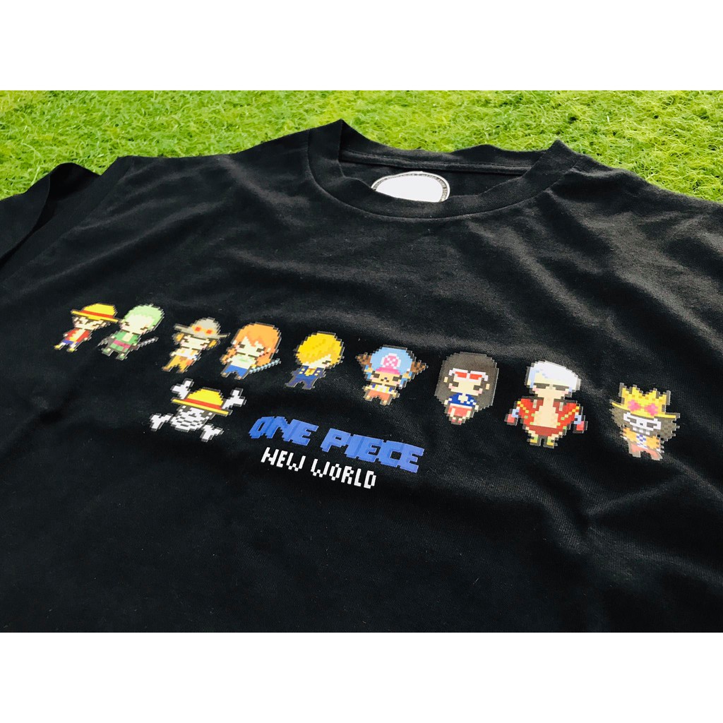 Tshirt One Piece Mugiwara Pixel art Anime Manga