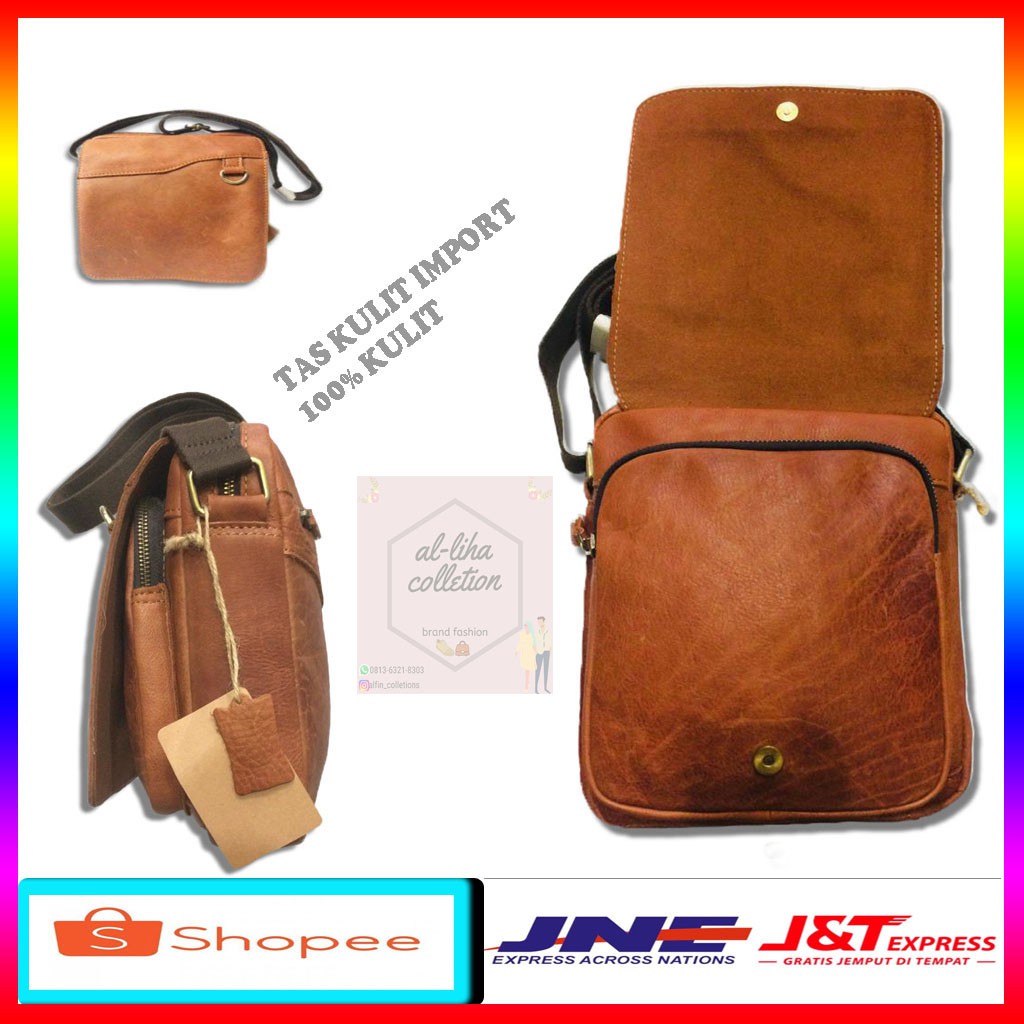 TAS SELEMPANG KULIT/TAS SELEMPANG KULIT IMPORT/TAS SELEMPANG KULIT PRIA BRANDED