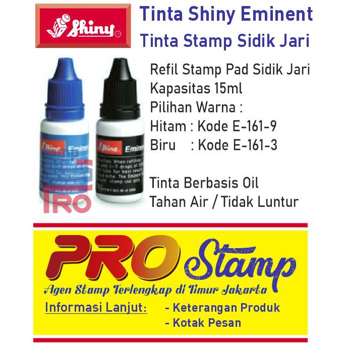 

Tinta Stempel Sidik Jari Shiny / Tinta Shiny Eminent Refill Ink Pad