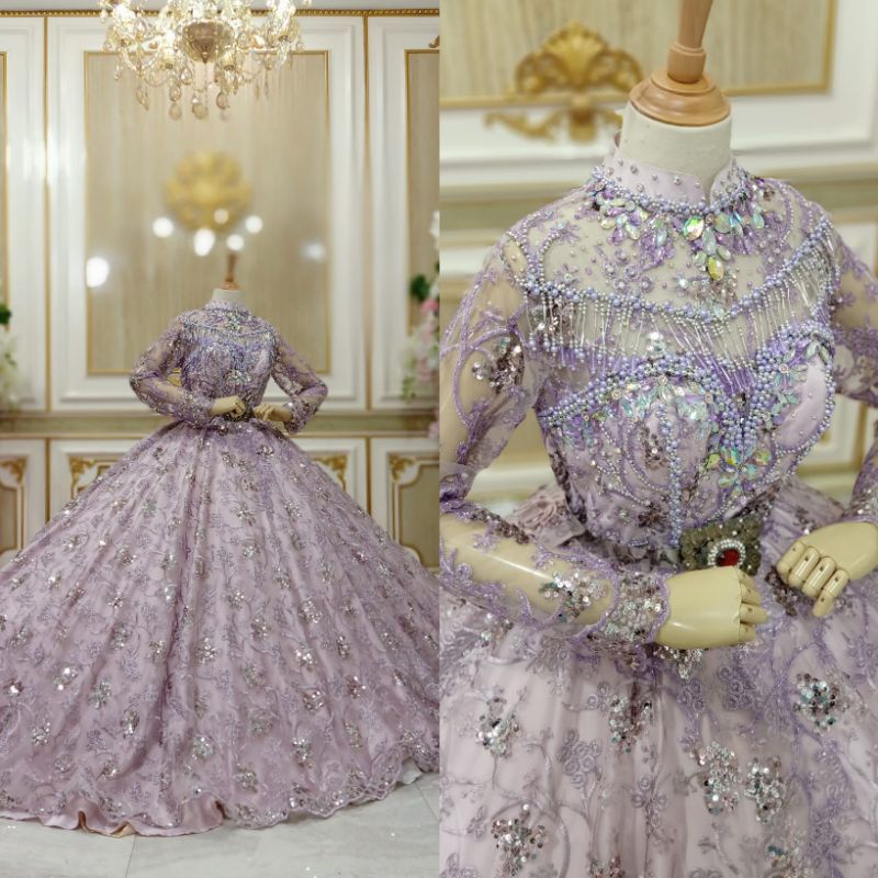 GAUN PENGANTIN BARBIE  BEREKOR MODERN//GAUN WEDDING MEWAH BEREKOR //GAUN