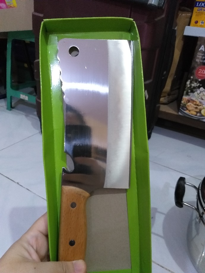 Golok Pisau Dapur Daging Tulang Stainless Steel