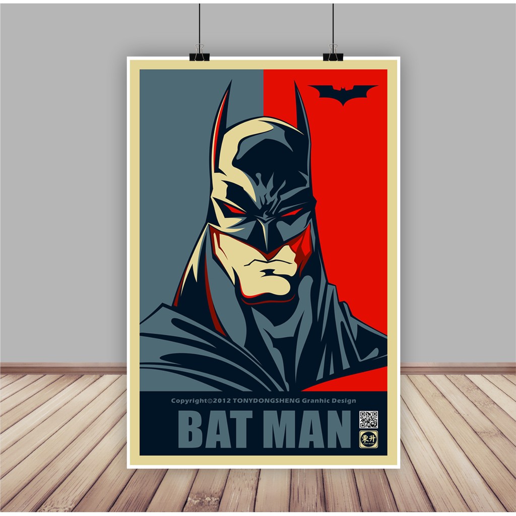 Poster Retro Minimalis superhero