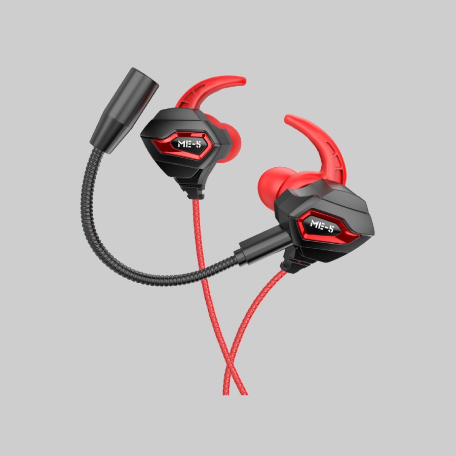 Headset Gaming Rexus Vonix ME-5 Red Dual Microphone