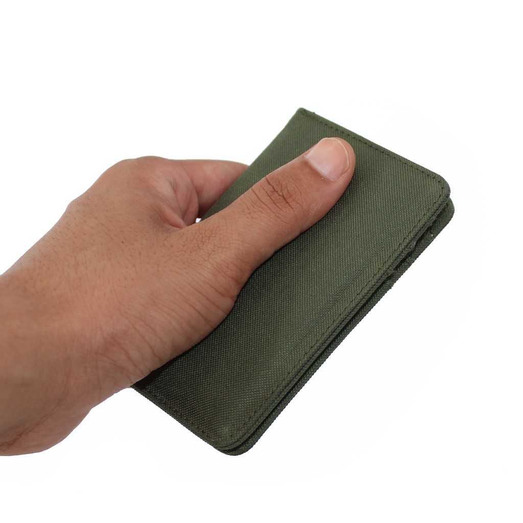 Dompet Kartu Pria Wanita card holder model slim slot vertical hijau EMDK49