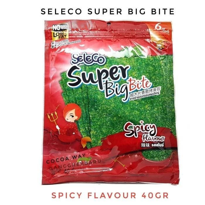 

Seleco Super Big Bite Spicy Seaweed Snack Thai Snek Rumput Laut Pedas hg~3781