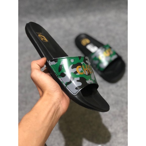 SANDAL SLIDE CHECKOUT ARMY PRIA WANITA