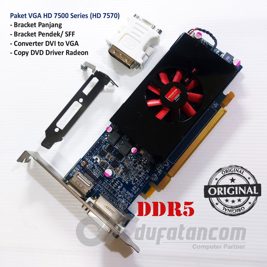 VGA Radeon HD 7500 1GB DDR5 128BIT Low Profile