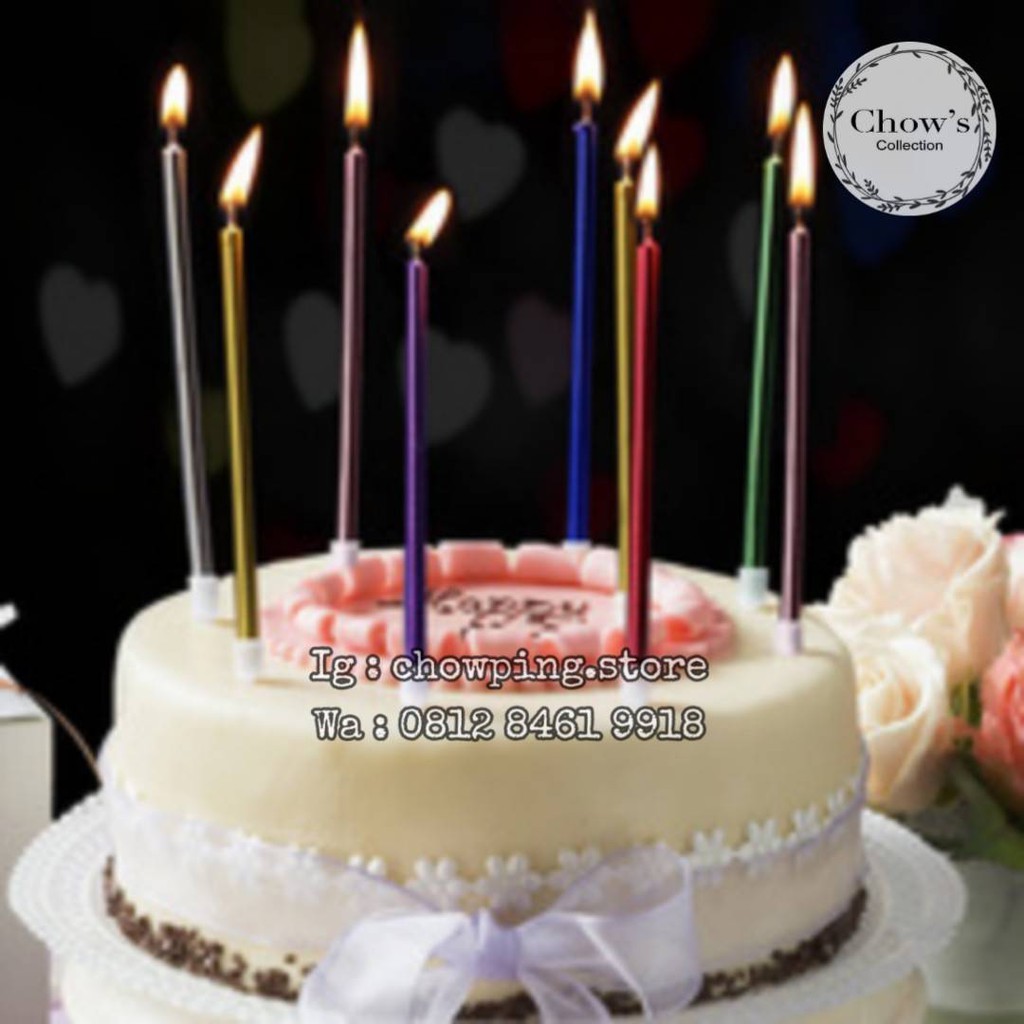 Lilin Ulang Tahun Mix Panjang Lilin Lidi Mix 6 In 1 Shopee