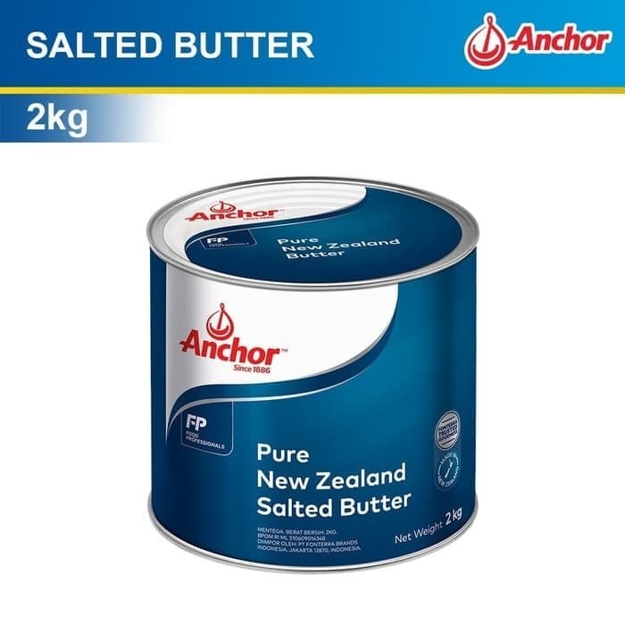 Anchor Butter 2kg Mentega Anchor Salted 2 kg Anchor Salted Butter