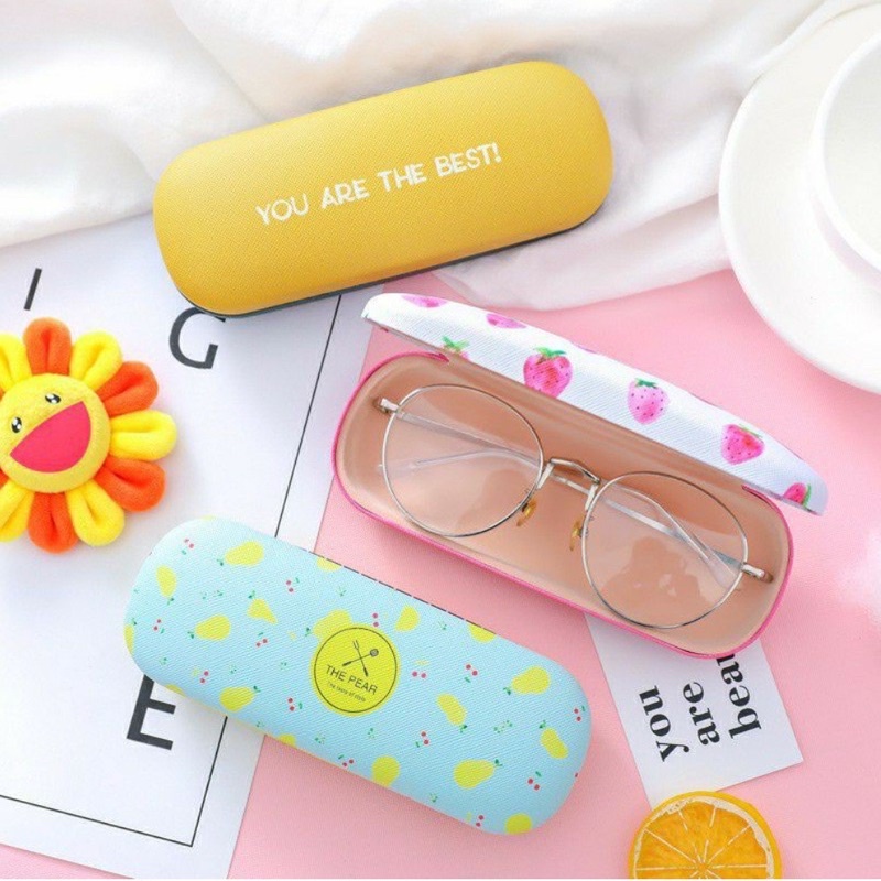 Kotak Kacamata Motif Buah Tempat Penyimpanan Kacamata Glasses Case Hardcase Handcase Tempat Kaca Mata Fashion