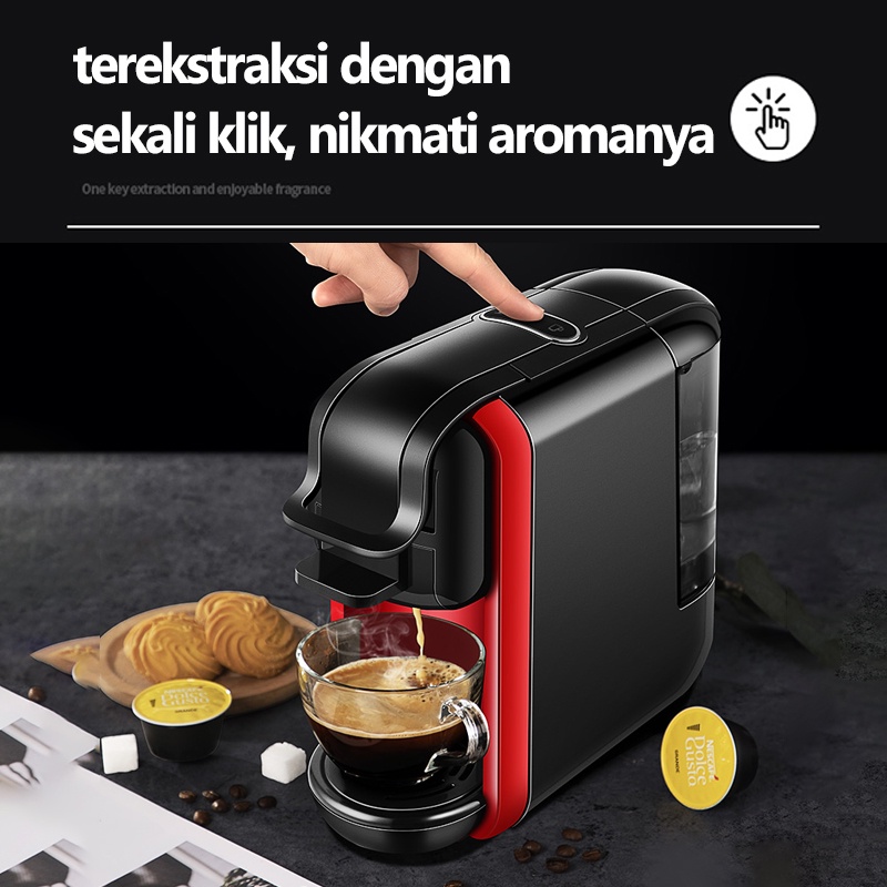 Mesin Kopi dan Cappuccino Kapasitas 0.6 Liter/mesin kopi multifungsi 3in1/ 19bar operasi tekanan tinggi/meng-ekstraksi kopi secara profesional