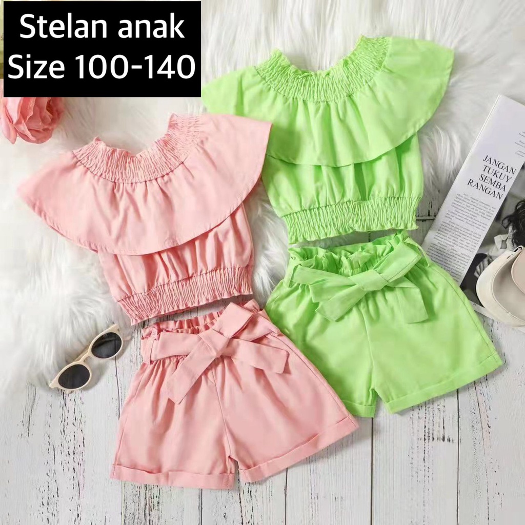 (LOLI-JKT) BS-235 SET ANAK CEWEK MODEL LEHER O 2 WARNA SIZE 100-140