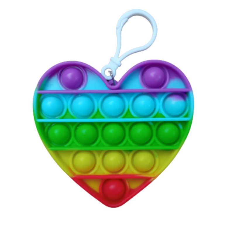 [Ready][COD] mainan edukasi anak Indonesia murah pop it unicorn among us rainbow-Ganci pop it 4