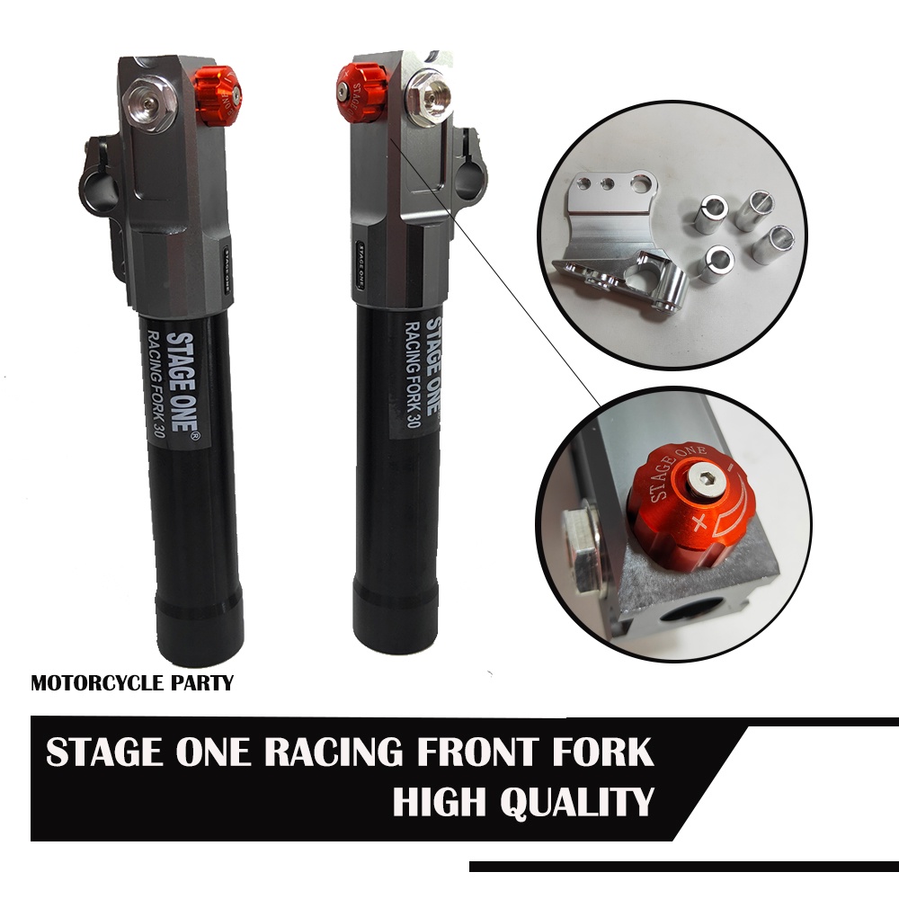 tabung shock depan RT stage 6 copy ori plus breket monoblok motor mio beat vario fino scoopy jupiter