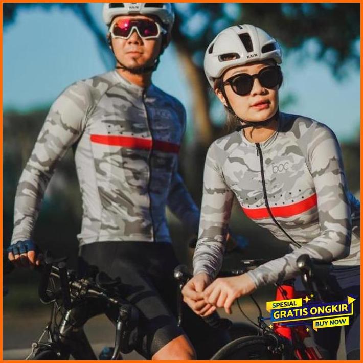 baju sepeda cycling jersey cowokcewekunisex camo grey