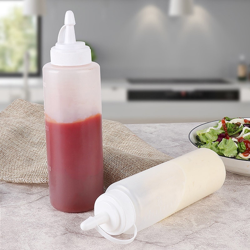 4 Pcs Botol Dispenser Saus Salad / Kecap Model Remas