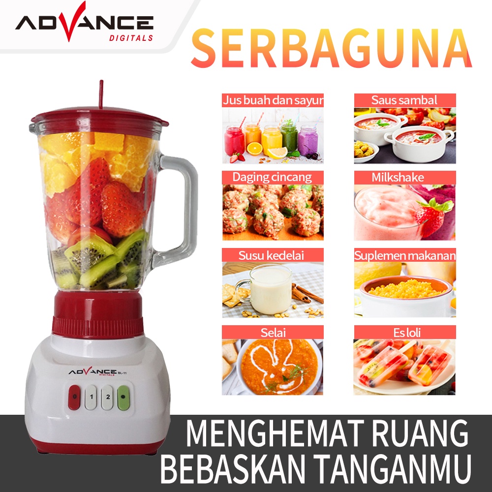 Advance Blender 1.25L Mixer 250W 2in1 Multifungsi BL11