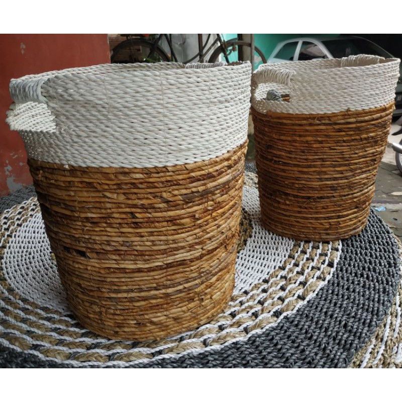 Bisa Cod Jumbo Keranjang Anyaman/Tempat Penyimpanan / Pot Bunga