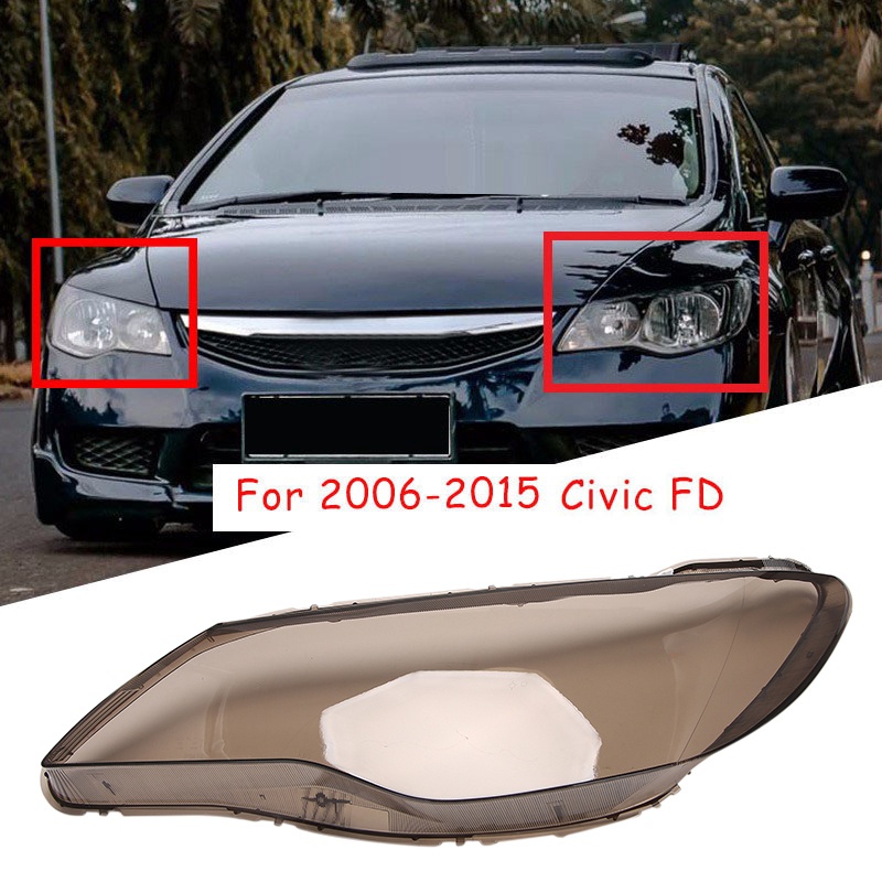 Car Left Side Headlight Lens Lamp Shade Shell Cover for 2006 2007 2008 2009 2010 2011 Honda Civic FD 8Th