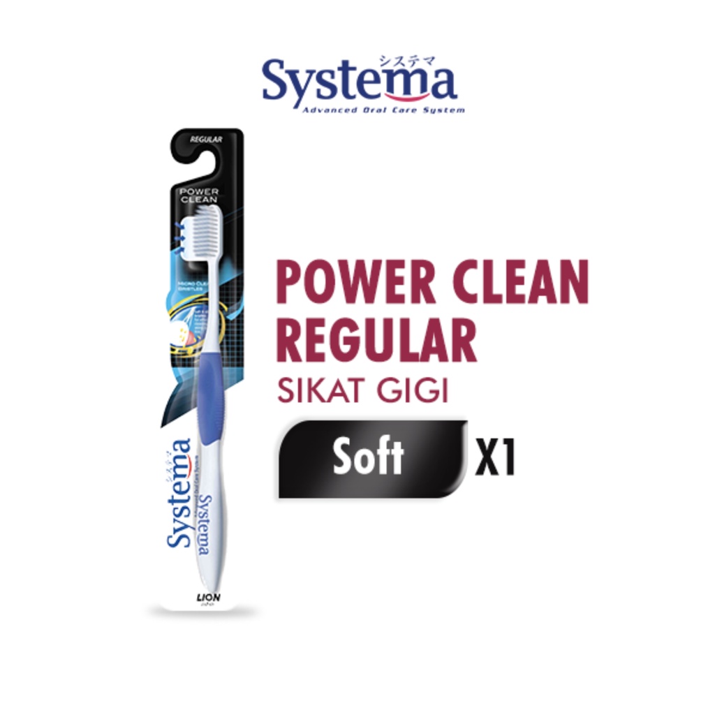 Systema Sikat Gigi Power Clean Regular Soft