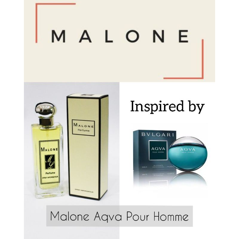 Parfum Pria MALONE Aqva Pour Homme bvlgari 35ml Parfum Original Cowok