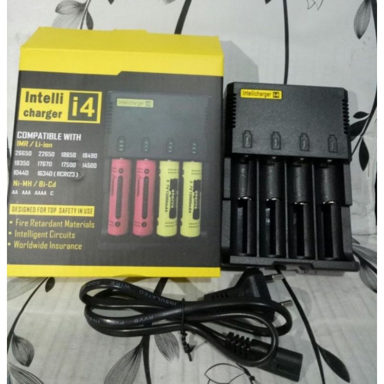 Baterai Charger i4 Original 18650 4 Slot
