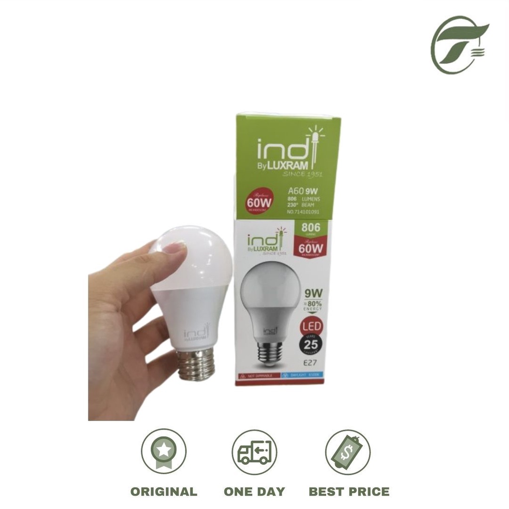 

LAMPU LED A60 9 WATT DAYLIGHT/WARMLIGHT INDI