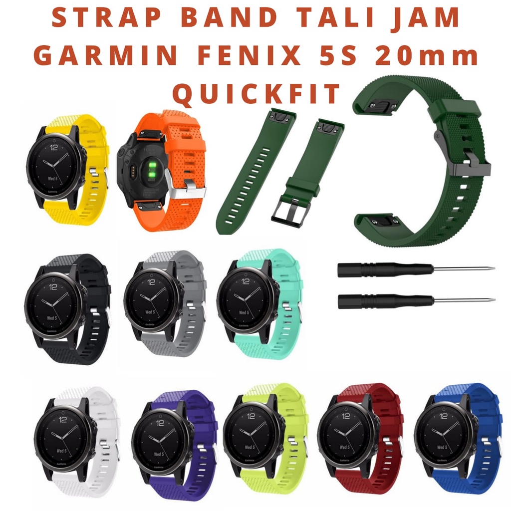 GARMIN Fenix 5s 6s 7s 20mm, QuickFit STRAP BAND TALI JAM