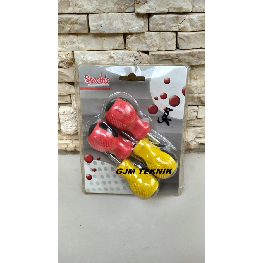 Obeng Cebol-obeng mini Magnet-Obeng Plus dan Minus BRACHIO