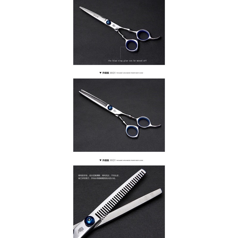 Biutte.co Set Gunting Rambut Salon Profesional Stainless Steel - BHT002 - Silver
