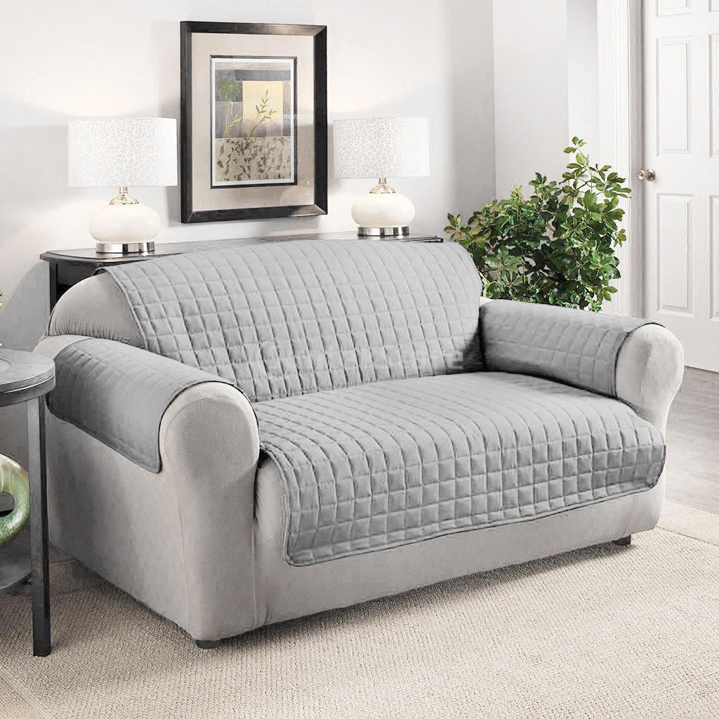 Furniture Protector Pets Slipcover 2 Seat Quilted Sofa Couch Cover