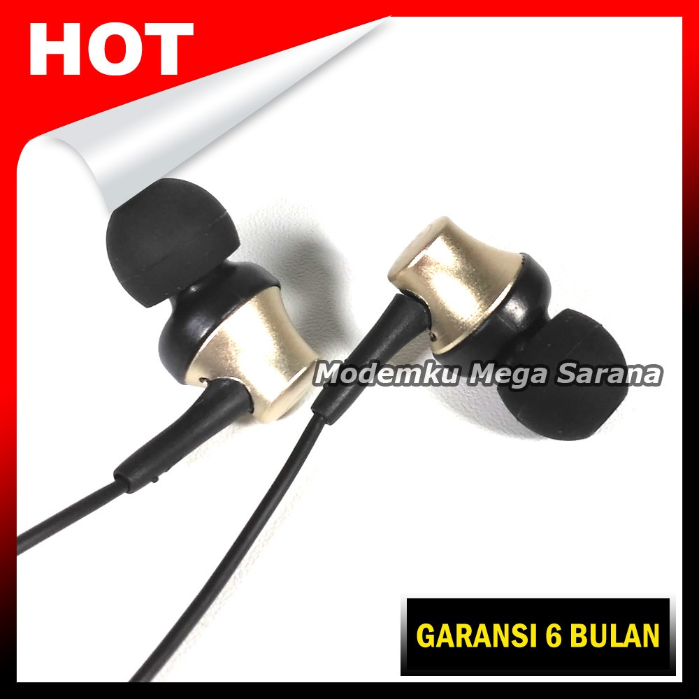Wellcomm Earphone Handsfree SP13 Extra Bass | Garansi 6 Bulan