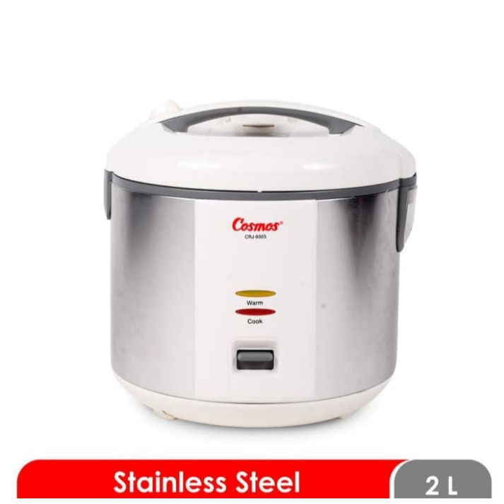 Cosmos CRJ9303 Magic Com 2 Liter Stainless steel Rice Cooker CRJ-9303