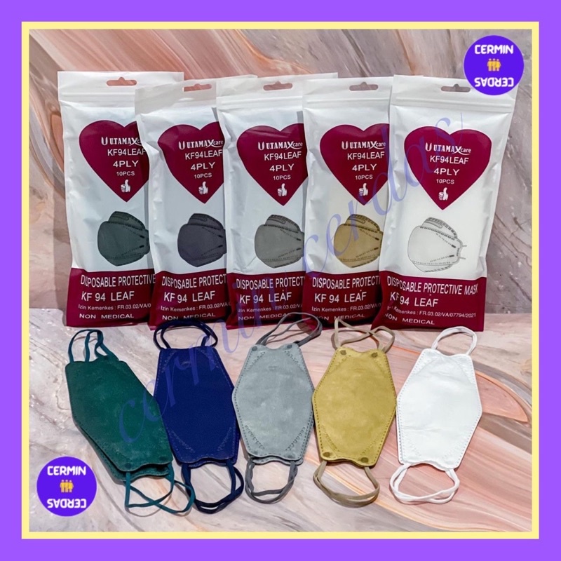 [ Utama ] Masker Korea KF94 Premium Emboss Ori 4 Ply isi 10 Pcs
