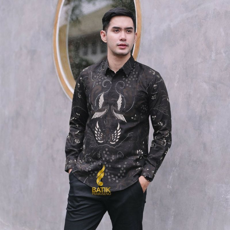 SAWONGGALING KEMEJA BATIK PRIA LENGAN PANJANG SLIMFIT KATUN PRINTINGHem  Kemeja Baju Batik Pria Cowok Laki Laki Slimfit Full Lapis Furing Lengan Panjang Lengan Pendek Size S M L Xl XXL Bahan Katun