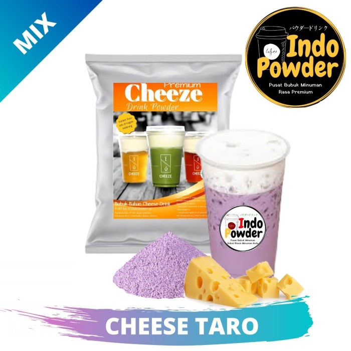 

DISKON - (BISA COD) Bubuk Minuman aneka rasa CHEESE TARO 1kg - Bubble Drink - Indopowder