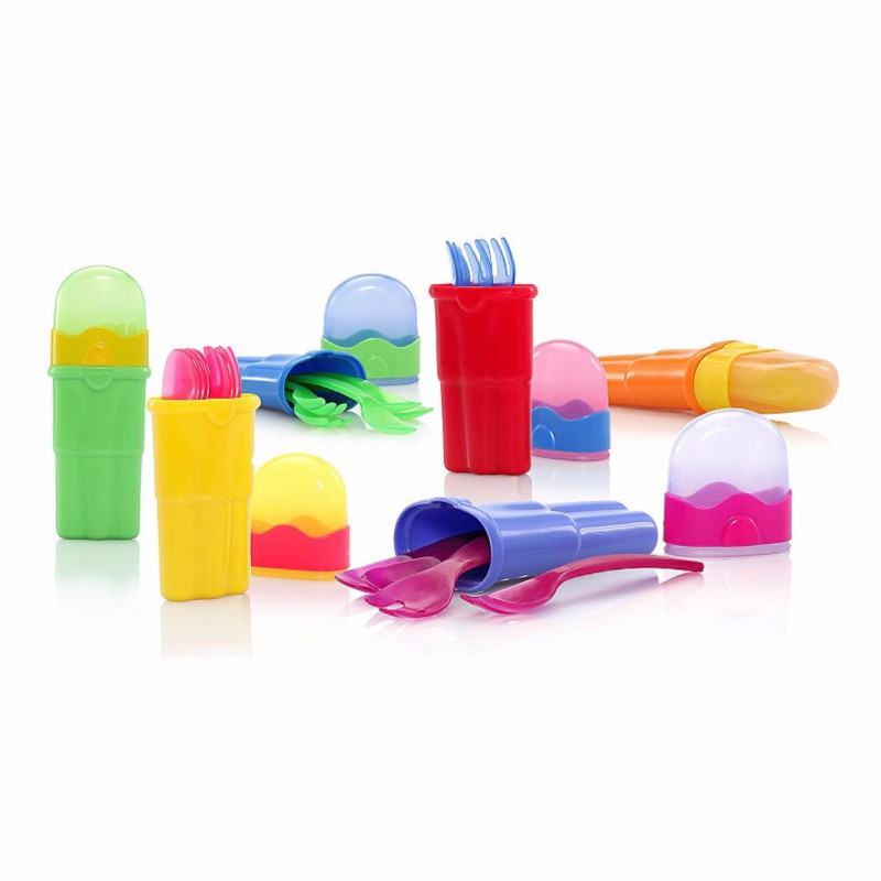 Nuby Mealtime Cutlery Travel Set - (Multi Color)