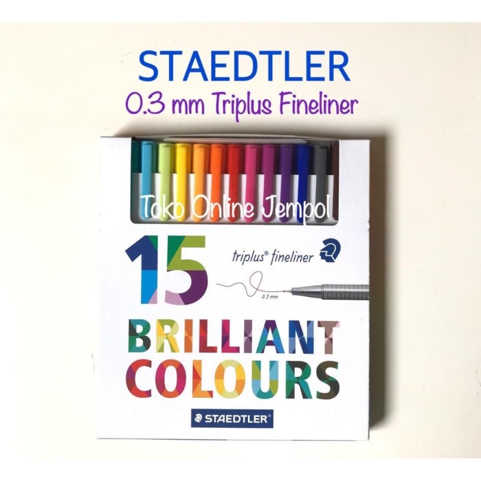 

Mudah Triplus Fineliner Staedtler 15 Warna Brilliant Spidol 334C1 Atk0841St Trendi