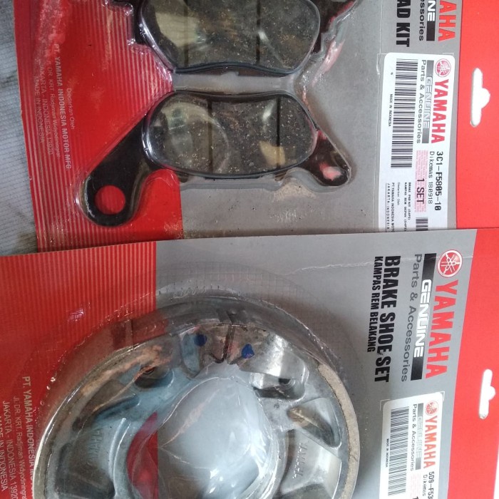 kampas rem yamaha mio fino soul mio j set depan belakang ORIGINAL Original